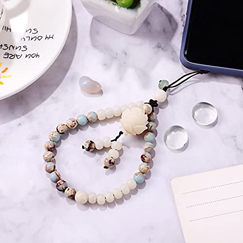 Cordão de celular UKCOCO feito à mão, cordão curto antiperda para chaves de telefone MP3 MP4