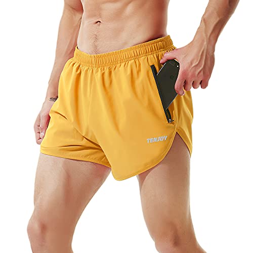 Image of Men's Running Shorts Gym Athletic Workout Shorts for Men 3 inch Sports Shorts with Zipper Pocket