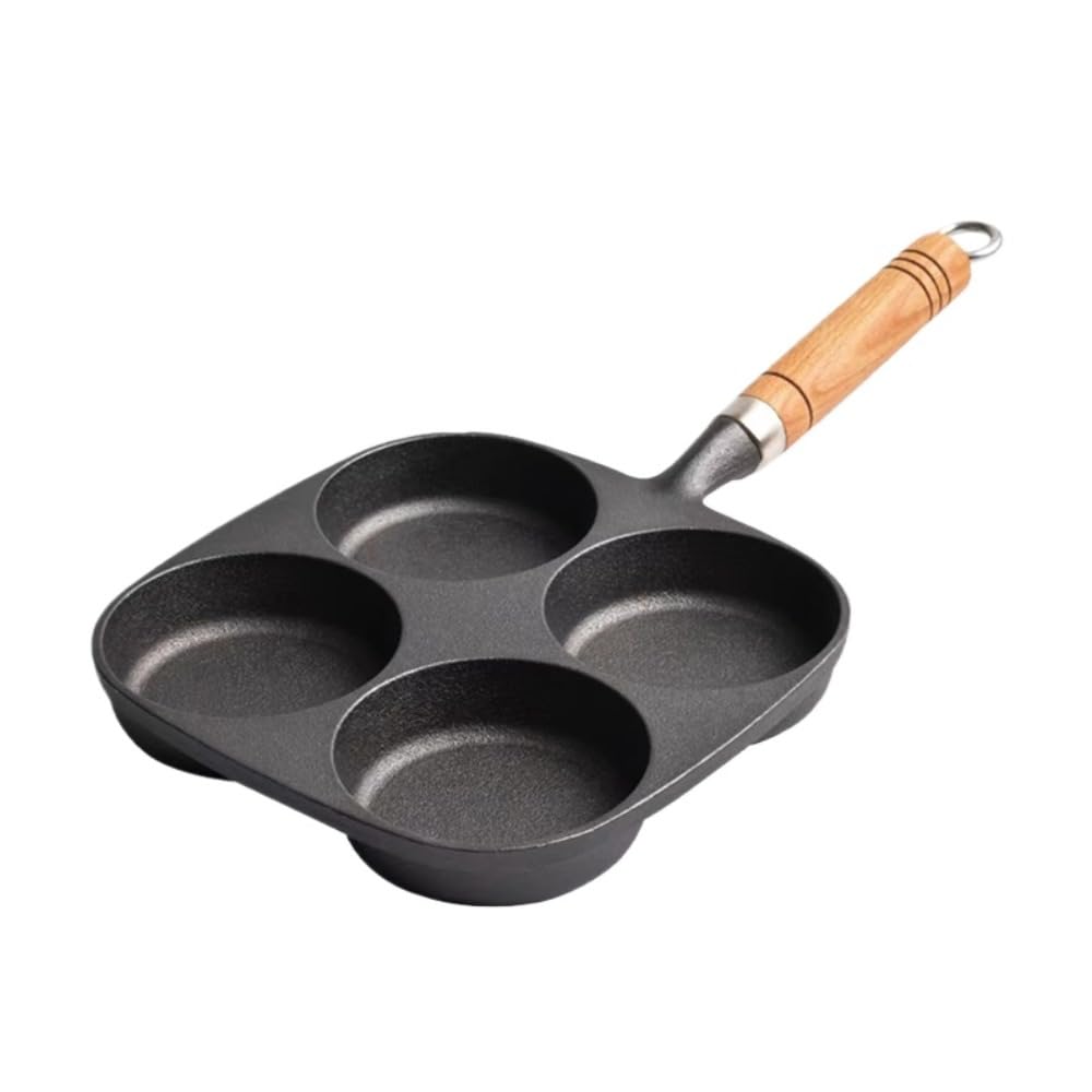 Cast Iron 4-Cup Breakfast Pan with Dividers