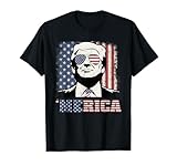'MERICA TRUMP Shirt Funny Trump 4th Of July American Flag T-Shirt