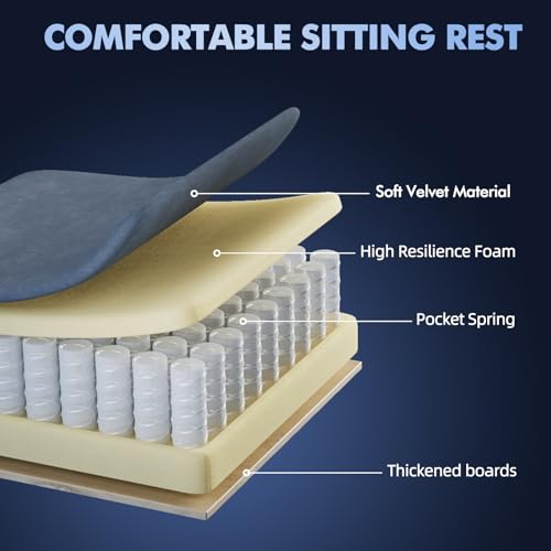 Image of Gaming Chair Racing for Adult, Office Chair with Footrest Massage Lumbar Cushion, Velvet Fabric Reclining Video Game Chairs, Ergonomic Computer Chairs Height Adjustable, for Home Streaming, Grey