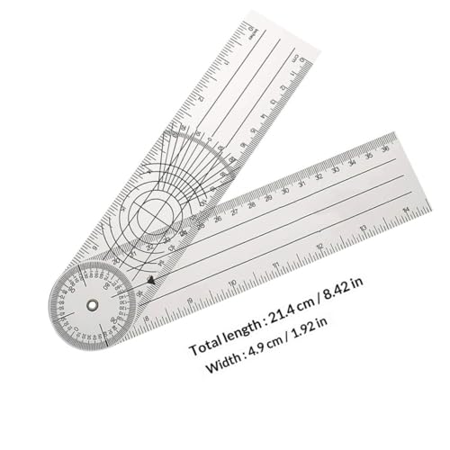 Transportador de Ángulos de PVC Transparente para Medición miniatura 2