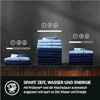 AEG Waschmaschine 8 kg, Serie 6000 ProSense: Mengenautomatik für automatische Anpassung von Waschdauer & Energieverbrauch, Startzeitvorwahl, Nachlegefunktion, Vollwasserschutz, 1400 U/min, L6AMZ48FL – Ansicht 2