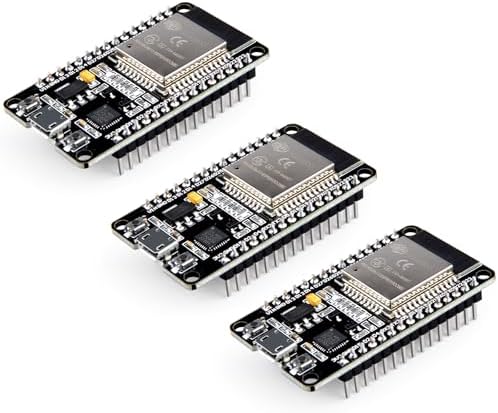 ELEGOO ESP32 3pcs ESP-WROOM-32 Development Board, USB Tyce-C, 2.4GHz ...