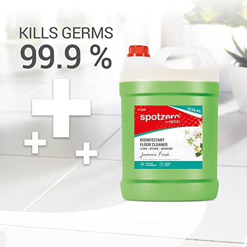 Image of Spotzero by Milton Disinfectant Floor Cleaner, 5 Litres, Jasmine | Surface Cleaner | Stain Removal