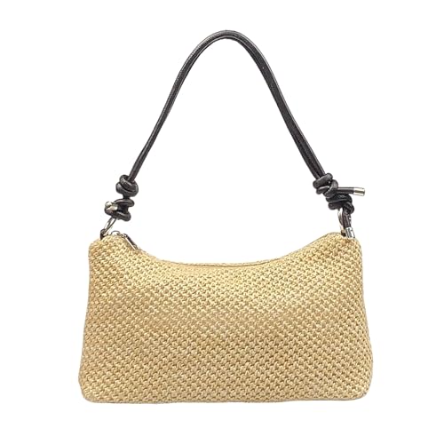 Image of Women Straw Purse Shoulder Handbag Woven Hobo Bag for Beach