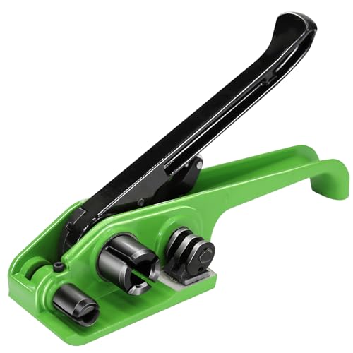 Heavy Duty Banding Strapping Tensioner &amp; Cutter Manual Packaging Tools Windlass for 1/2"-3/4" Width Polyproplyn Poly Woven Composite Cord Strap(Compatible Polyester)
