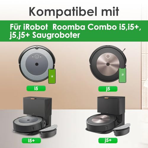 Hometimes Ersatz Tücher für IRobot Roomba Combo i5, i5+, j5, j5+ Wischroboter Wiederverwendbar Zubehör Mopp Nachfüllpackung Austauschbarer für alle Böden und Oberflächen, 4 Stück