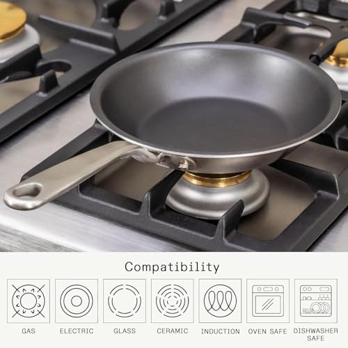 Image of Made In Cookware - ProCoat 8 inch Non Stick Frying Pan (Graphite) - 5 Ply Stainless Clad Nonstick - Professional Cookware - Crafted in Italy - Induction Compatible