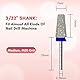 Makartt Electric Nail Drill Bits - Tapered Barrel Carbide Diamond Sanding Bit for Nail Prep Shaping, Upgrade Drill Tips with Cross Teeth & Dust-Proof Ring for Manicure Salon Cuticle Remove M #150 Grit