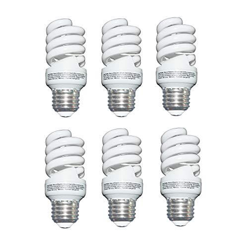 13 Watt CFL Light Bulbs (60 Watt) Soft White 2700K 1040LM spiral bulb Medium Base Compact Fluorescent Bulb (6 Pack)