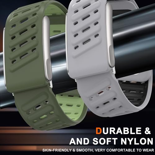 Image of omee Silicone Sport Band Compatible with Whoop 5.0 Band Strap Men Women, Breathable Sport Adjustable Waterproof Replacement Wristbands Straps for Whoop 5.0 Silicone Bands