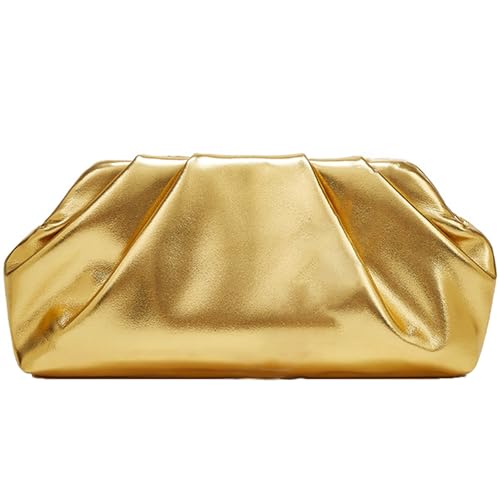 Image of Clutch Purse for Women, Vegan Leather Evening Bag, Soft Pleated PU Small Purses for Formal Wedding, Dressy Party