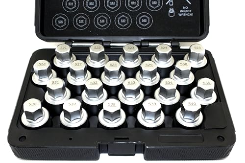 Image of TMAX 20 pc Wheel Lock Lugnut Anti-Theft Screw Lug Nut Removal Key Socket Set for Vw Audi Vag Volkswagen