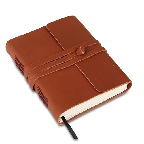 Journal en cuir fait main/Carnet de notes d'écriture/Agenda quotidien relié pour homme et femme Papier non ligné moyen, bloc-notes pour artiste, croquis...
