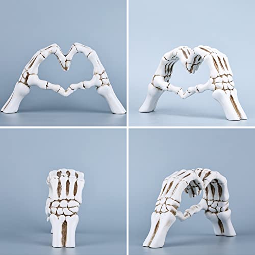 Estatua Decorativa Mano Corazón Blanca miniatura 6