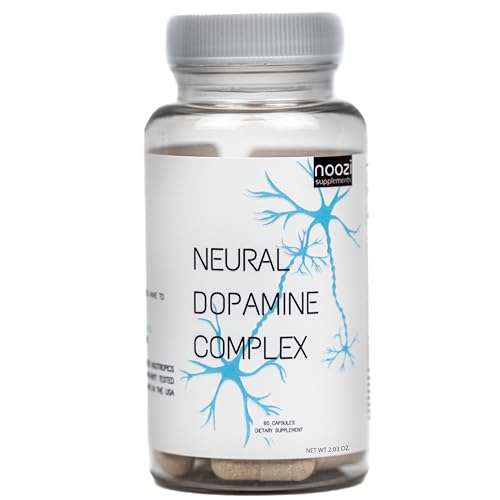 Noozi Dopamine Support Supplement Mucuna Pruriens (L-DOPA) N-Acetyl L-Tyrosine Phenylethylamine L-Theanine & EGCG Brain Support Focus Motivation & Cognitive Performance Nootropic Capsules