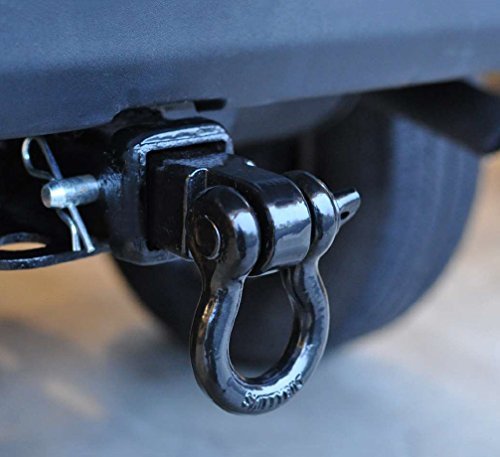 3/4" Heavy Duty D-Ring Shackles - 4.5 Ton Capacity Orange Powder Coat Recovery Shackles (2-Pack)