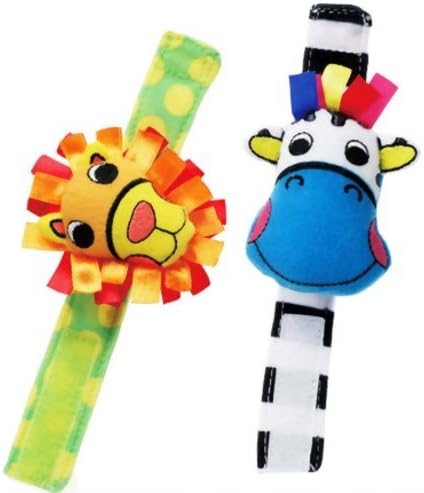 Amazon Sassy ラトル ガラガラ リストラトル 2コセット ライオン ゼブラ Tysa がらがら ラトル おもちゃ