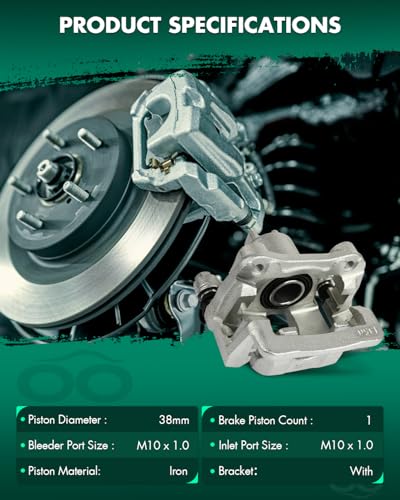 Image of SCITOO Rear Left Brake Caliper With Bracket 19B2675 Compatible For Acura MDX 2001-2006 For Honda Pilot 2003-2008