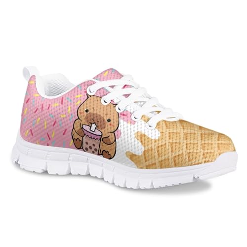 Cute Axolotl Girls Running Shoes Trendy Sneakers for Kids Athletic Shoes2