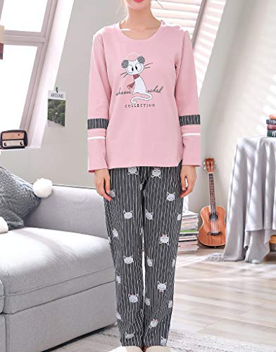 Vopmocld Big Girls Cute Pajama Sets Long Sleeve Lovely Sleepwear 2 Piece PJS Multiple Cartoon Jammies4