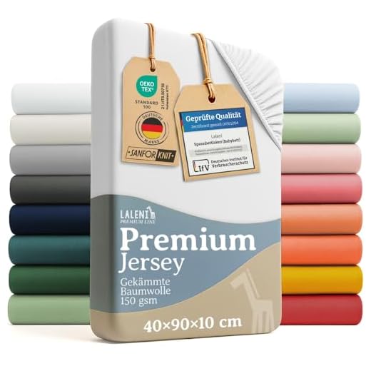 Laleni Premium 2er-Set Spannbettlaken für Stubenwagen rechteckig - Atmungsaktives Spannbetttuch, 100% Baumwolle (150 g/m²), 40x90cm, Weiß