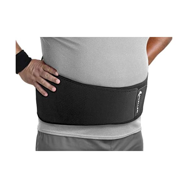 MUELLER Sports Medicine Adjustable Back Support, Back Belt, For Men and Women, Black, One Size, 1 Pack