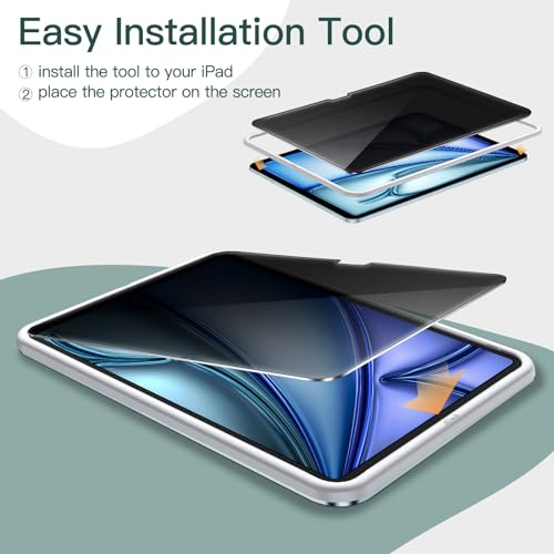 Funda JETech iPad Air 11 M4 M3 M2 Giratoria con Protector Pantalla Privacidad Lote 6
