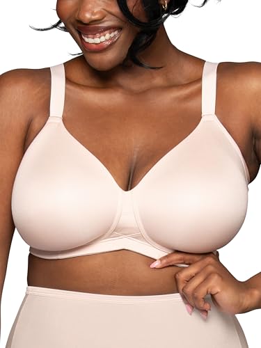 Beauty Back Full Figure Wirefree Extended Side and Back Smoother Bra 71267, Sheer Quartz, 44DD