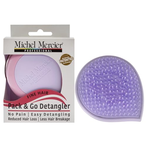 Brosse démêlante Michel Mercier cheveux fins mini brosse de voyage portable rose