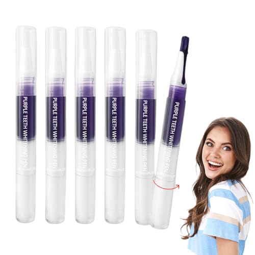 NHPY 6 Penne Gel Sbiancante Denti Bianchi,Penna Sbiancante Denti Professionale,Sbiancamento Dentale,Rimuove Macchie e Tartaro