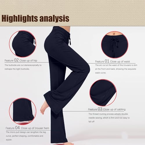 Women's High-Waisted Crossover Flare Yoga Pants