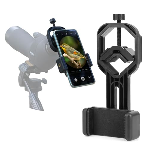 Horoper Telescope Adapter Mount Plastic Black Mobile Phone Bracket for Binoculars Monoculars Astronomical Telescopes