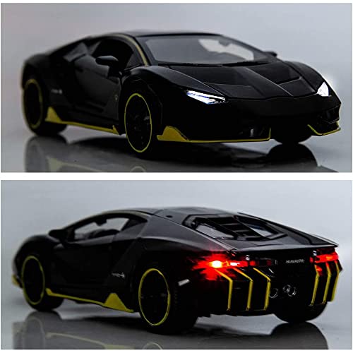 Image of 1:32 Diecast Metal Car Model LP770 Toy Cars for Kids Pull Back Openable Doors with Light Sound