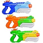 Quanquer Water Pistol for Kids - 3 Pack 600ML Powerful Water Gun 32ft Long Range Pump Super Water Soaker Blaste Gun for Adults Summer Swimming Pool Beach Outdoor Water Fighting Toy for Boy Girl