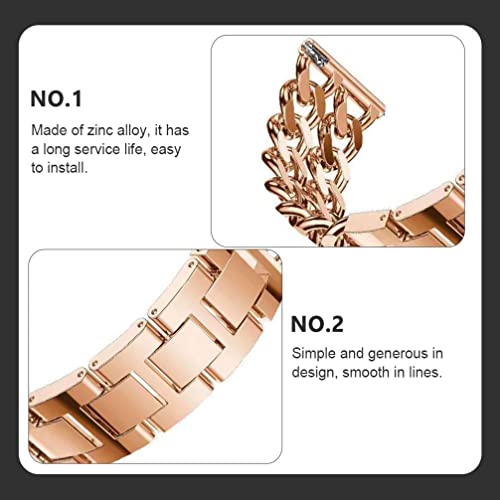Metal Watchband for Watch Watch Chic Double Row Design Lightweight Replacement Strap for Stylish Everyday Wear4