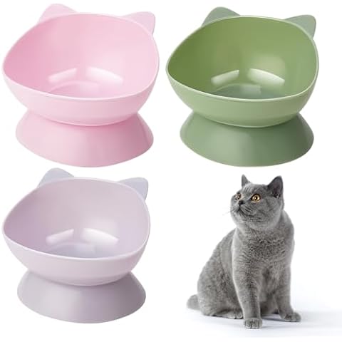 umorismo 3 Pcs Tilted Elevated Cat Bowls Cover