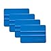 TECKWRAP Plastic Felt Edge Squeegee 4 Inch for Car Vinyl Scraper Decal Applicator Tool 4 pcs (with Black Felt Edge)