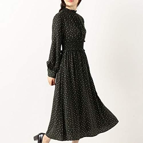 Amazon Co Jp アルシーヴ Archives ドットハイネックシャーリングワンピース Green M 服 ファッション小物