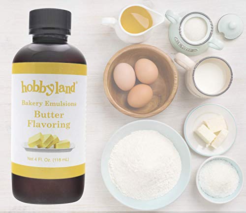 Hobbyland Bakery Emulsions (Butter Flavoring, 4 Fl Oz), Butter Baking Emulsion, Made In Small Batches. #TOP2