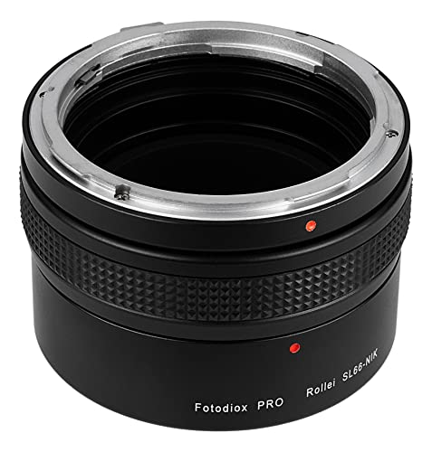 Image of Fotodiox Pro Lens Mount Adapter with Built-in Focusing Helicoid, Rolleiflex SL66 Lens to Nikon DSLR Cameras