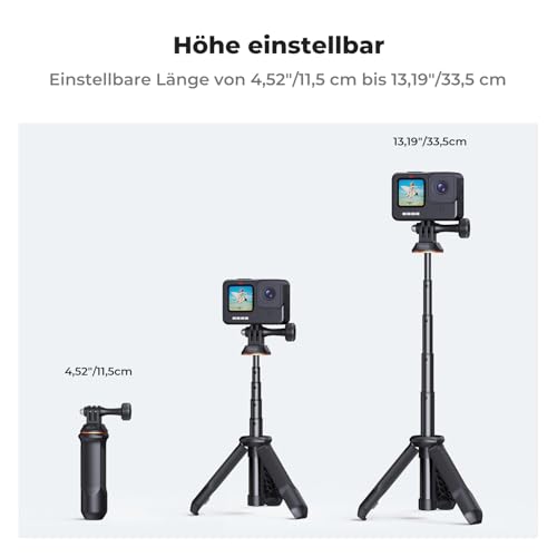K&F CONCEPT 33 cm GoPro Stativ, Actiom Kamera Tischstativ – Ansicht 2