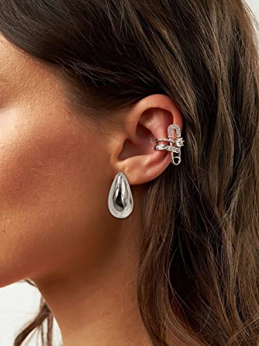 Image of Chunky Gold Hoop Earrings for Women, 14k Gold Plated Thick Triple Hoop Earrings Hypoallergenic Trendy Chunky Gold Hoops Earrings Dainty Jewelry Gifts for Women