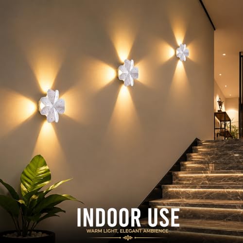 Image of Gesto 8W Waterproof Led Wall Light for Home Decoration - Up Down 4-Way LED Wall Lamp | IP65 Outdoor Fancy Wall Lights for Balcony,Gate,Elevation,Garden,Patio | Decorative Wall Mount Light -Pack of 2