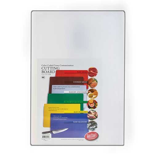 Productos Tablecraft cb1520wa polietileno tabla de cortar, 15 "X 20" x 1/2 ", color blanco (Pack de 6)