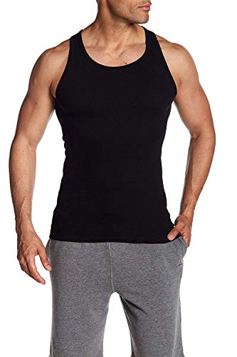 Calvin Klein Men's 3-Pack Cotton Classic Rib Tank, Black, Large2