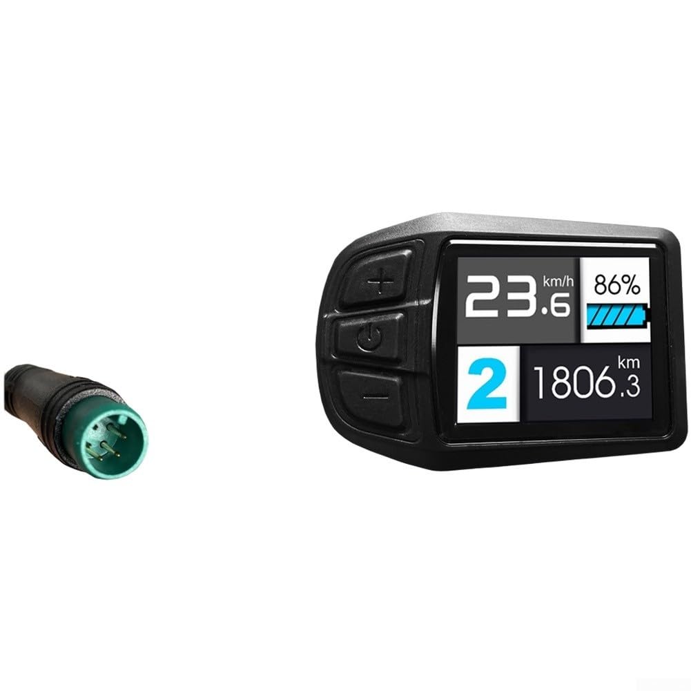 Display a colori per bici elettrica con connettore impermeabile a 5 pin progettato per protocollo OMD NO.2 e sistemi Ebike a tensione multipla 24V-52V