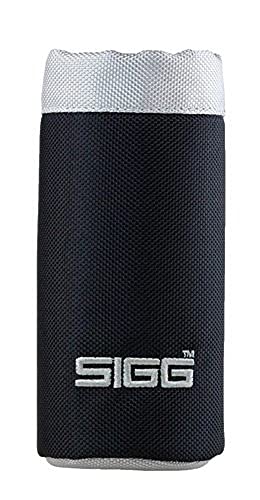 SIGG Nylon Pouch Black Cubre botellas (0.6 L), moderna funda protectora para todas las botellas reutilizables SIGG, útil protector térmico y...