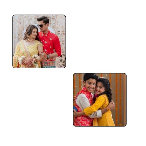 Image of Zesta Customized Fridge Magnet with Photo | Personalized Photo Frame Magnet for Fridge | Custom Picture Fridge Magnets | Polaroid Style Memory Photo Magnets for Birthday, Anniversary - 3X3 Inches